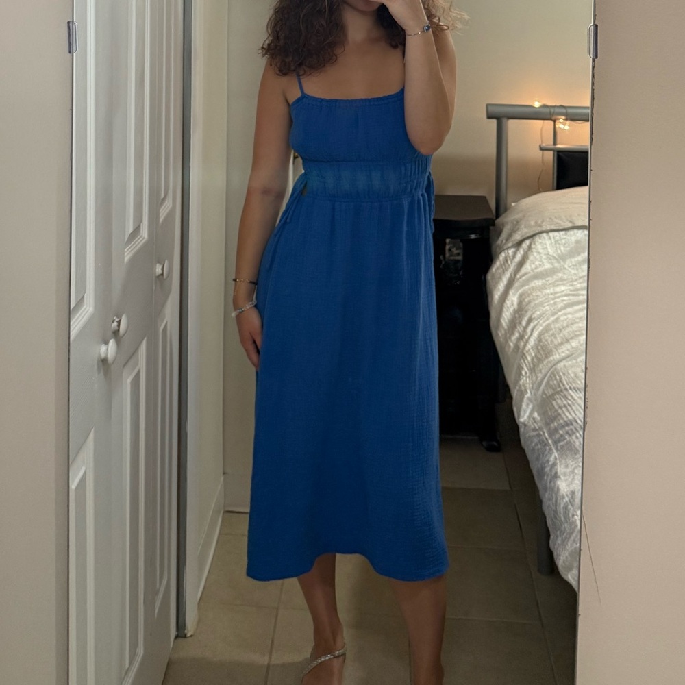 Greylin Blue Midi Dress